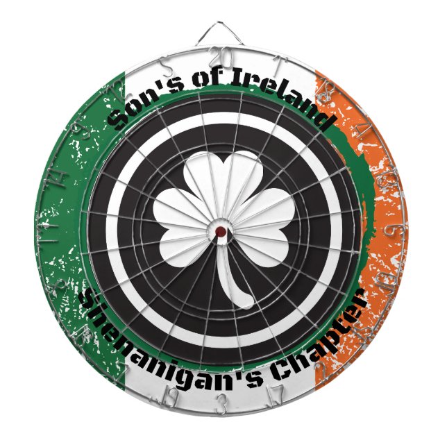 Cible de flechettes du drapeau irlandais (Devant)