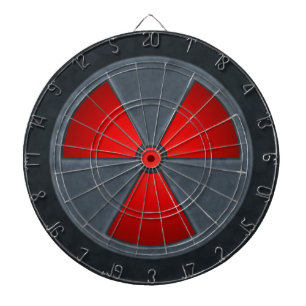 Cible de flechettes du symbole de rayonnement