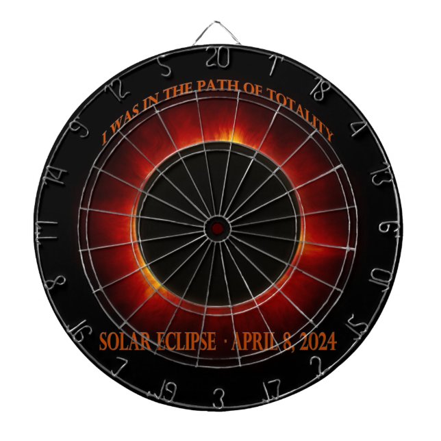 Cible De Fléchettes Éclipse solaire totale personnalisée (Devant)