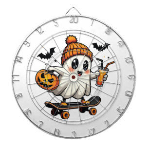 Cible De Fléchettes Éffrayant Halloween Patinage Citrouille Fantôme ép