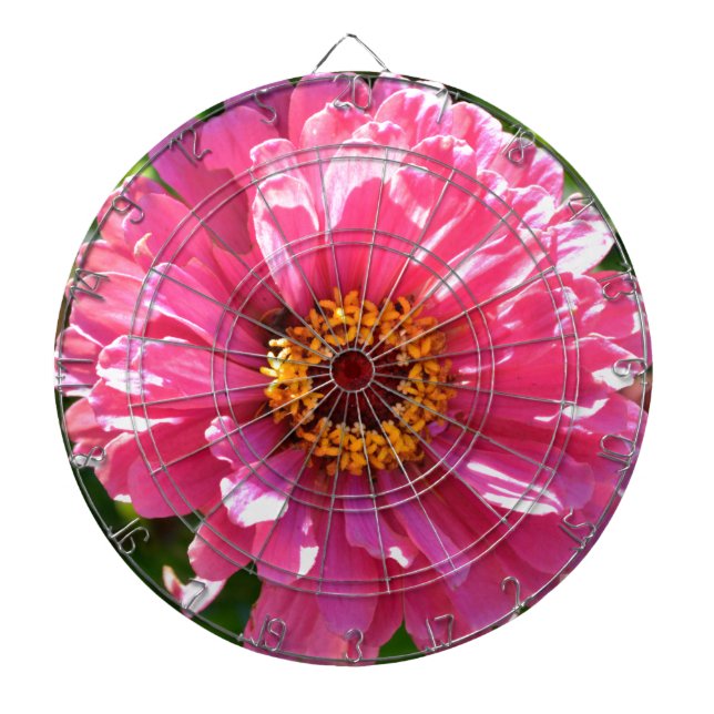 Cible De Fléchettes Élégant classique floral rose fleur marguerite (Devant)
