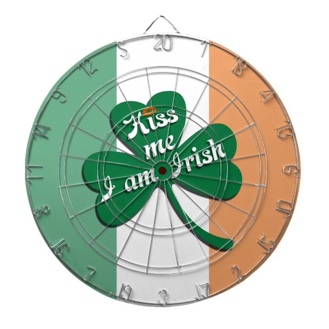 Cible De Fléchettes Embrasse-moi Je suis irlandais (Devant)