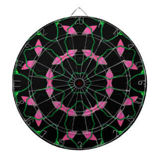 Cible De Fléchettes Emerald and Pink Kaleidoscope 
