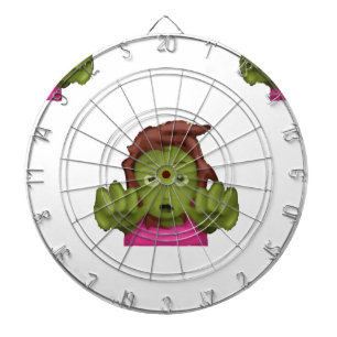 Cible De Fléchettes emoji zombie femme
