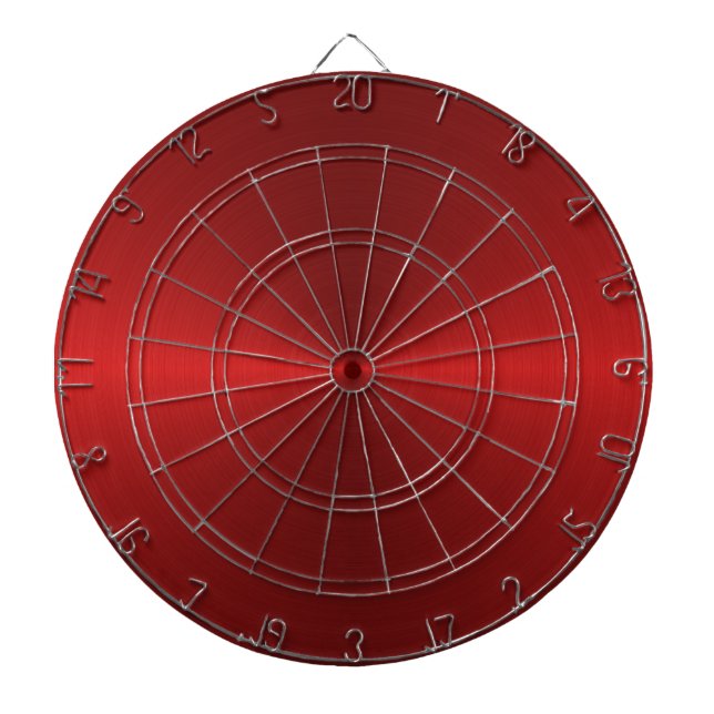 Cible de flechettes en acier rouge (Devant)