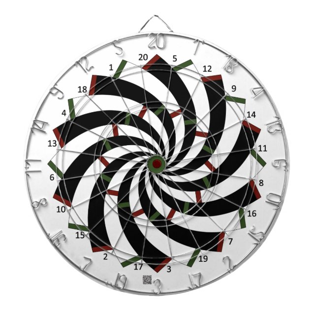 Cible de fléchettes en spirale version miroir (Devant)
