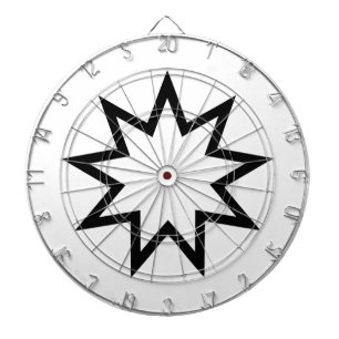 Cible De Fléchettes Étoile à neuf points (Symbole de la foi bahaï)