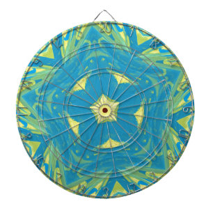 Cible De Fléchettes Étoiles bleues et jaunes