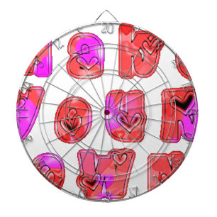 Cible De Fléchettes Faites votre propre coeur Art Design d'impression