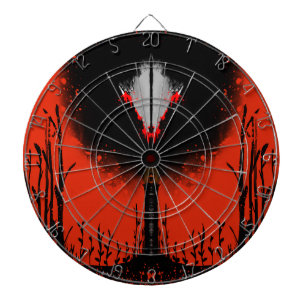 Cible De Fléchettes Fantaisie d'anime sombre Art de corbeau et de démo
