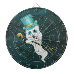 Cible De Fléchettes Fantôme blanc habillé en haut du chapeau Fancy Can