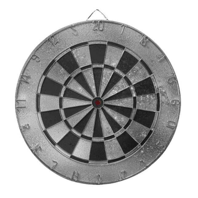 Cible De Fléchettes Faux Parties scintillant et feuille d'argent (Devant)