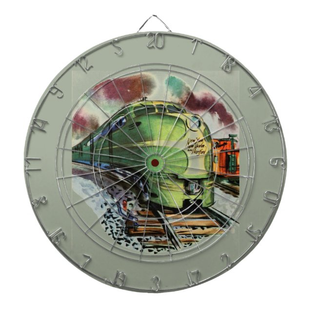 Cible de flechettes ferroviaire vintage (Devant)