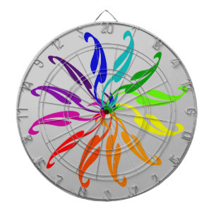 Cible de flechettes - Feuilles de roulette couleur