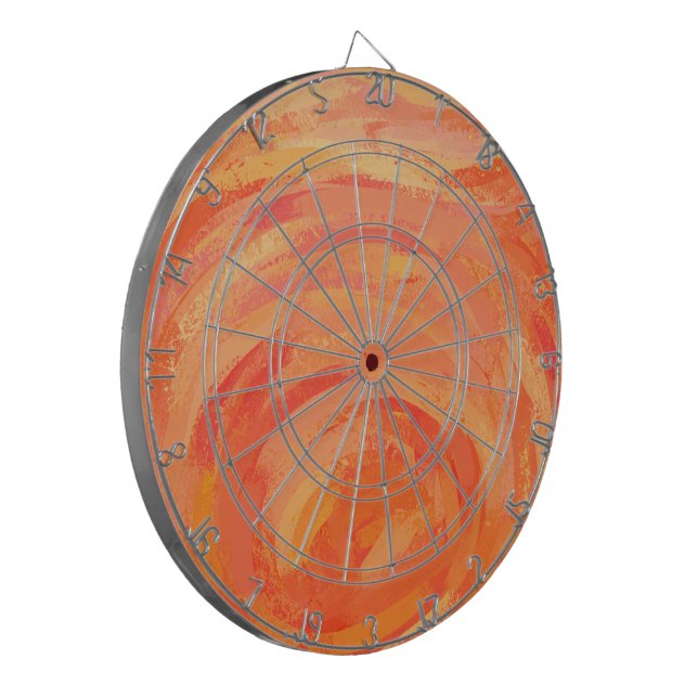 Cible De Fléchettes Fire Lake Orange Swirl (Devant gauche)