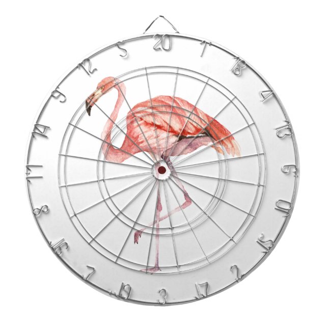 Cible De Fléchettes Flamant rose rose (Devant)