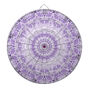 Cible De Fléchettes Fleurs blanches violettes Tableau noir