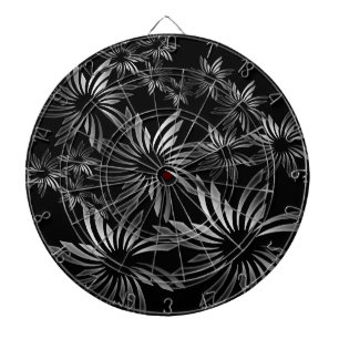 Cible De Fléchettes Fleurs d'argent