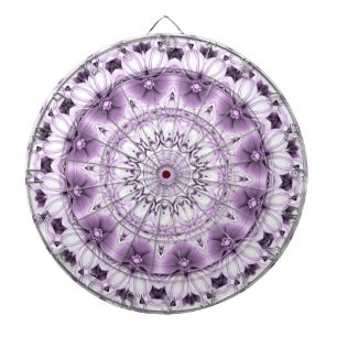 Cible de fléchettes Fleurs Violettes Élégantes