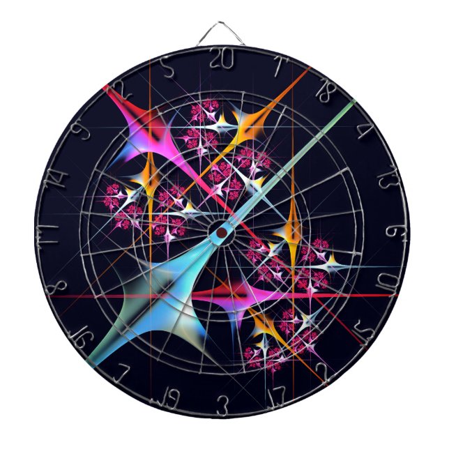 Cible De Fléchettes Floral rose moderne Art Abstrait Couleur Motif #01 (Devant)