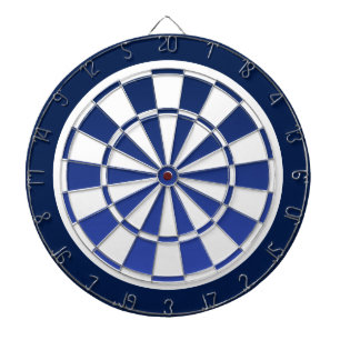 Cible De Fléchettes fond bleu marine et tableau blanc