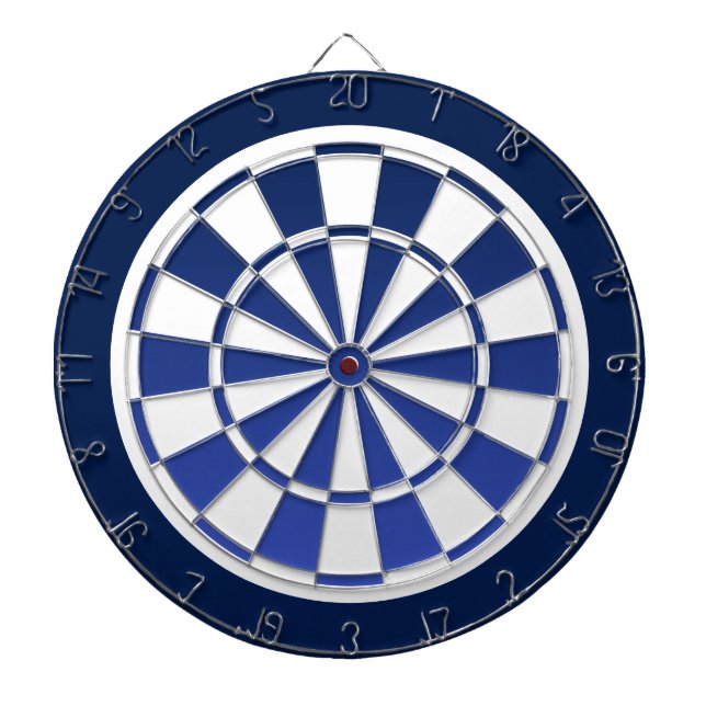 Cible De Fléchettes fond bleu marine et tableau blanc (Devant)