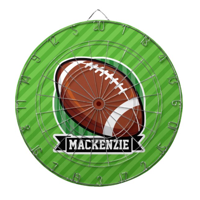 Cible De Fléchettes Football sur les rayures vertes (Devant)