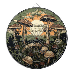Cible De Fléchettes Forêt de champignons punk