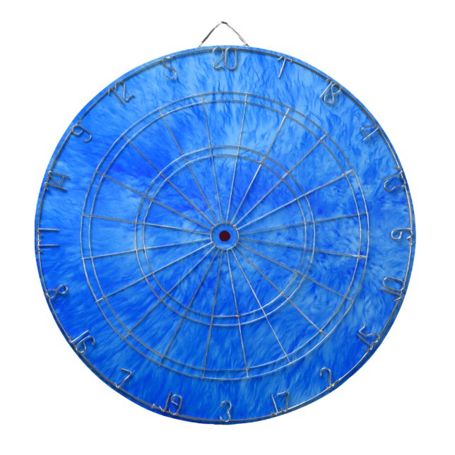 Cible de flechettes française à fourrure bleue (Devant)