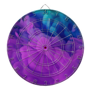 Cible De Fléchettes Fumée numérique violette et bleue