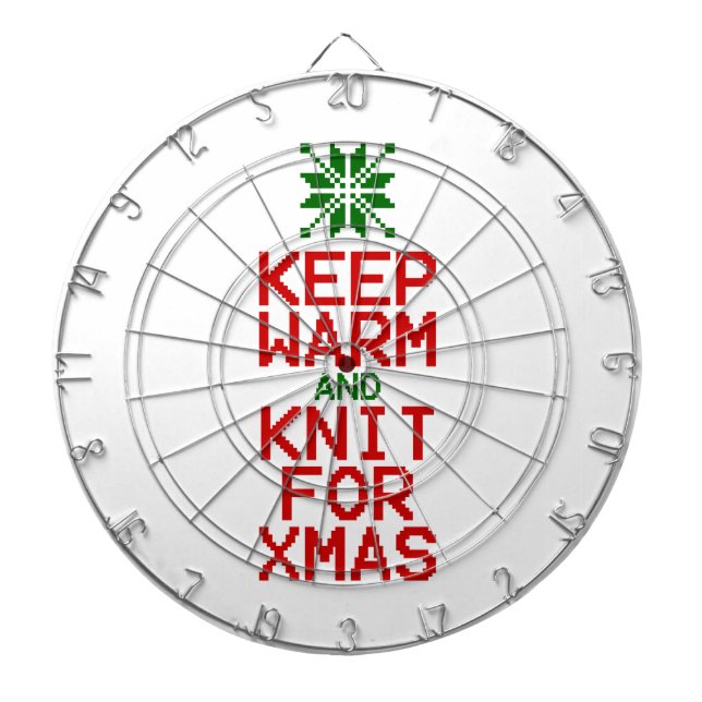 Cible De Fléchettes Gardez chaud et tricot pour Noël (Devant)