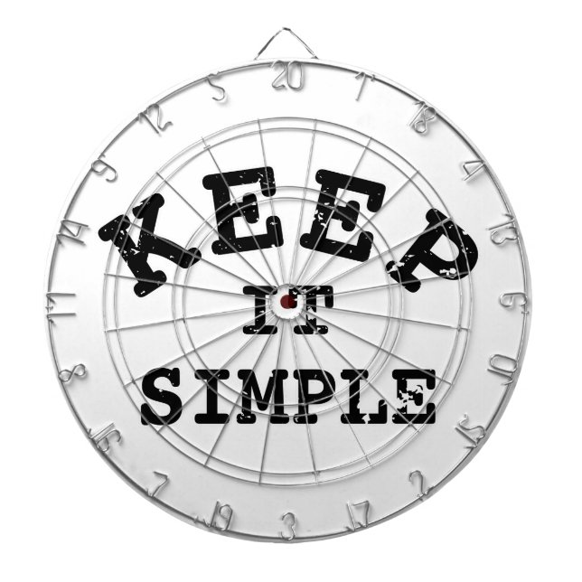 Cible De Fléchettes Gardez-la simple typographie (Devant)