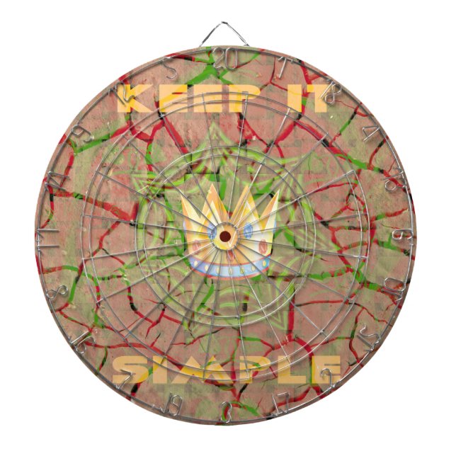 Cible De Fléchettes Gardez-le simple : Cracked Earth Royal Clarity Art (Devant)