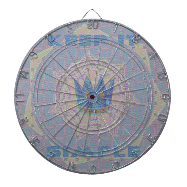 Cible De Fléchettes Gardez-le simple : Pastel Royal Clarity Motif Art (Devant)