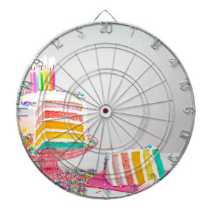 Cible De Fléchettes gâteau d'anniversaire arc-en-ciel