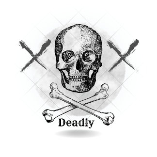 Cible De Fléchettes Gothic Skull and Crossed Knives Dark Art Dartboard