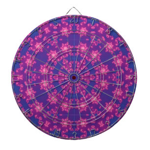 Cible De Fléchettes Gradient kaléidoscope rose et bleu