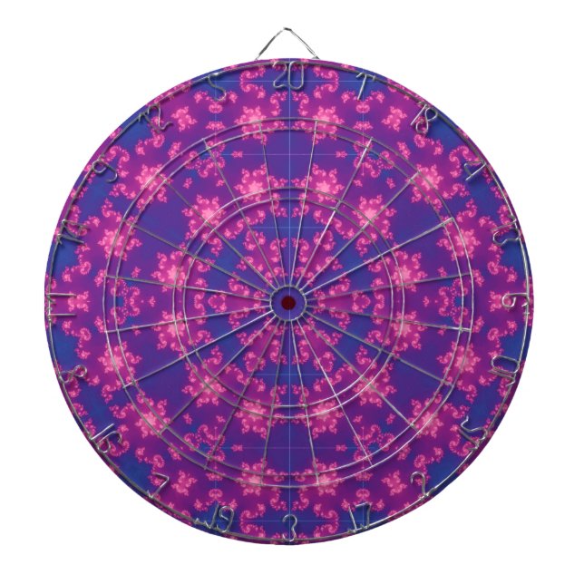 Cible De Fléchettes Gradient kaléidoscope rose et bleu (Devant)