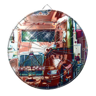 Cible De Fléchettes Grand camion lourd rouge pour des camionneurs et