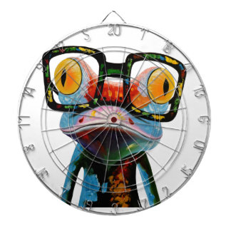 Cible De Fléchettes Grenouille en verre de hippie