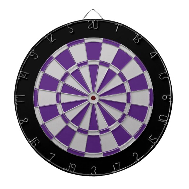 Cible de flechettes : Gris Argent, Violet Et Noir (Devant)