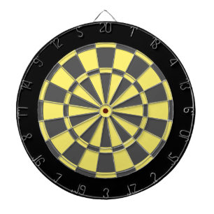 Cible de flechettes : Gris jaune-clair, de charbon