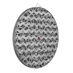 Cible De Fléchettes Gris léopard Chevron et gris clair