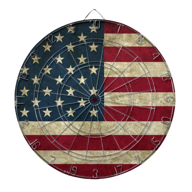 Cible De Fléchettes Grunge American Flag (Devant)