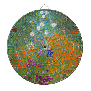 Cible De Fléchettes Gustav Klimt - Jardin des fleurs