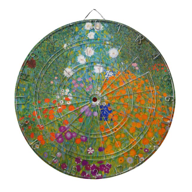 Cible De Fléchettes Gustav Klimt - Jardin des fleurs (Devant)
