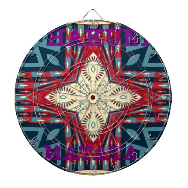 Cible De Fléchettes Hakuna Matata Texte Hope Art Abstrait Design d'imp (Devant)