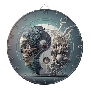 Cible De Fléchettes Halloween Yin-Yang Skeleton Fusion