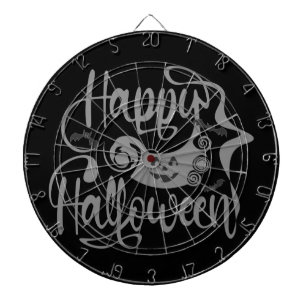 Cible De Fléchettes Happy Halloween chauves-souris Jack-o'-lantern