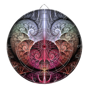 Cible De Fléchettes Heartbeat, Abstrait surreal Imaginaire Fractal Art